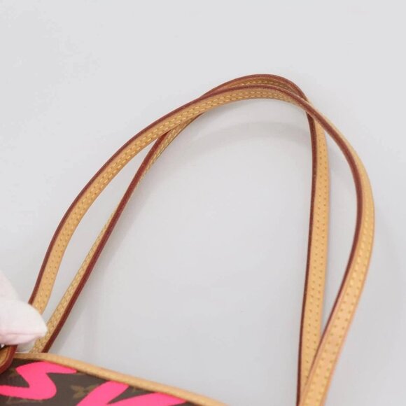 LOUIS VUITTON Monogram graffiti Neverfull GM Tote Bag Fuchsia M93701 Auth - Picture 9 of 16